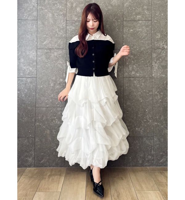 dazzlin「シャツレイヤードライクニットトップス」|ニット・セーター|