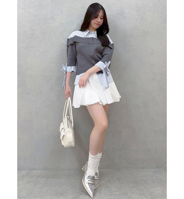 dazzlin「シャツレイヤードライクニットトップス」|ニット・セーター|