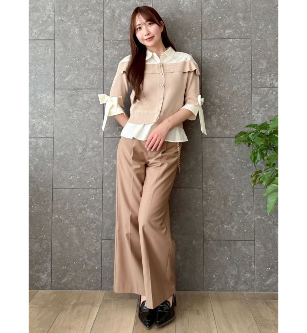 dazzlin「シャツレイヤードライクニットトップス」|ニット・セーター|