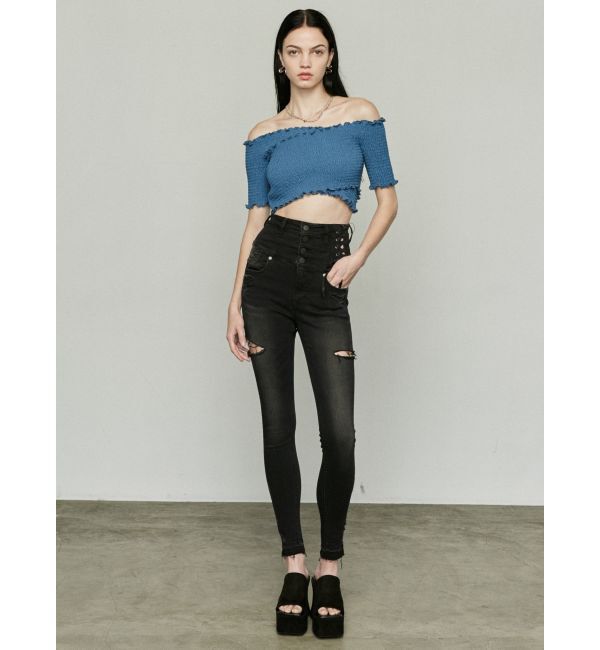 EMODA「フィットクロスバンドトップ」|Tシャツ・カットソー|