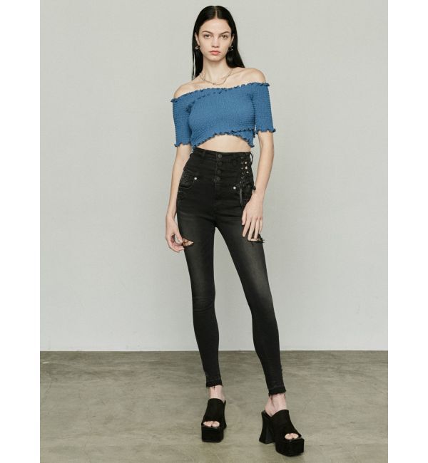 EMODA「フィットクロスバンドトップ」|Tシャツ・カットソー|