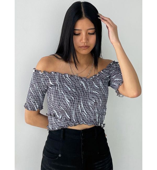 EMODA「フィットクロスバンドトップ」|Tシャツ・カットソー|