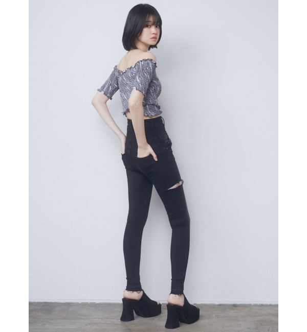 EMODA「フィットクロスバンドトップ」|Tシャツ・カットソー|