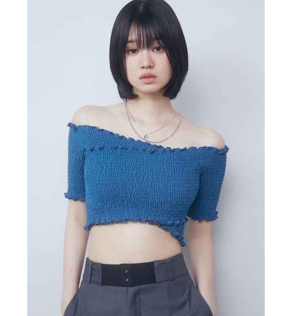 EMODA「フィットクロスバンドトップ」|Tシャツ・カットソー|