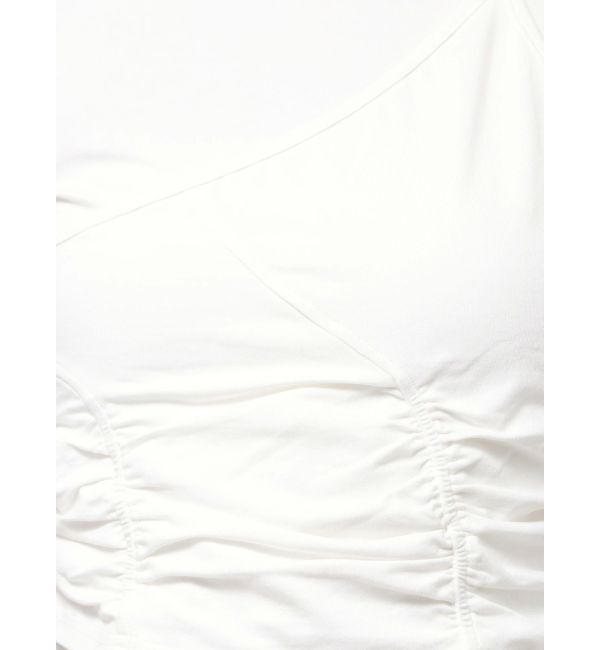 EMODA「アシンメトリーギャザーレイヤートップ」|Tシャツ・カットソー|