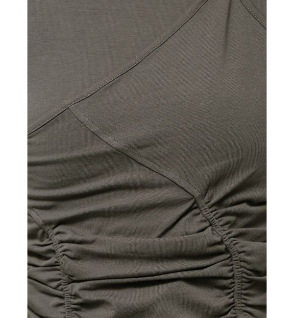 EMODA「アシンメトリーギャザーレイヤートップ」|Tシャツ・カットソー|