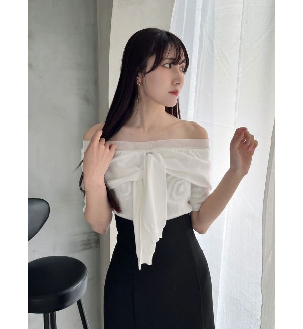 MERCURYDUO「レイヤードライクツイストニット」|ニット・セーター|