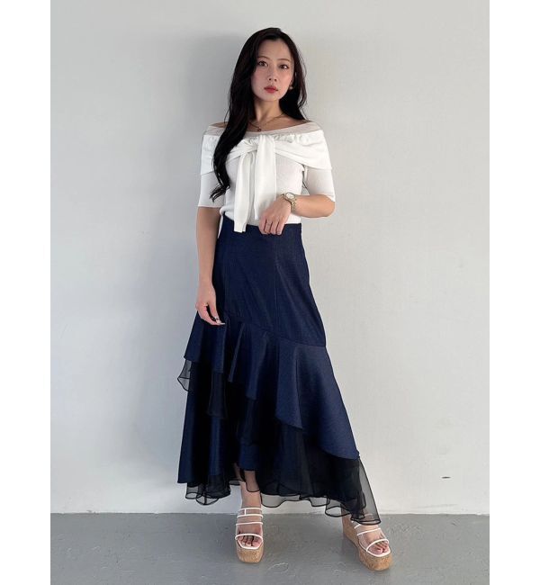 MERCURYDUO「レイヤードライクツイストニット」|ニット・セーター|