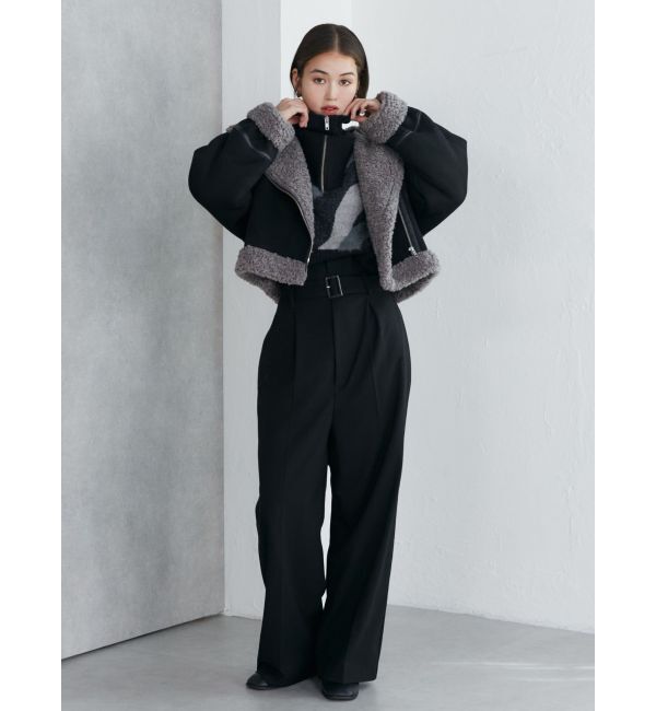 MURUA「ハーフジップフェザーニット」|ニット・セーター|