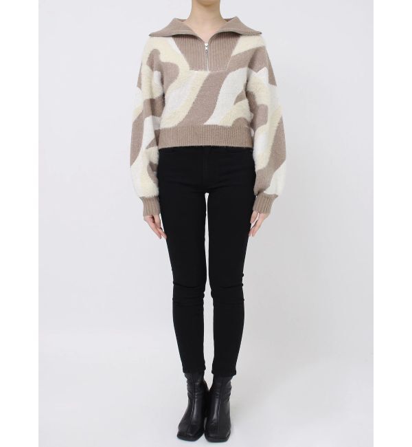 MURUA「ハーフジップフェザーニット」|ニット・セーター|