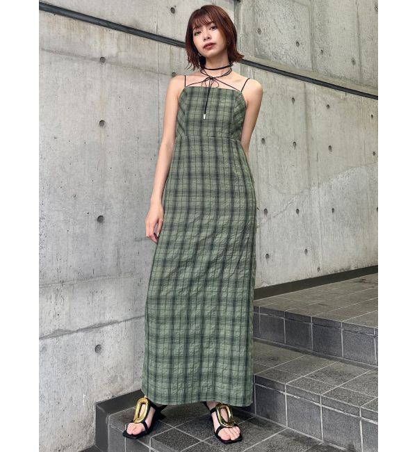 MURUA「2WAYチェックキャミワンピース」|ワンピース|