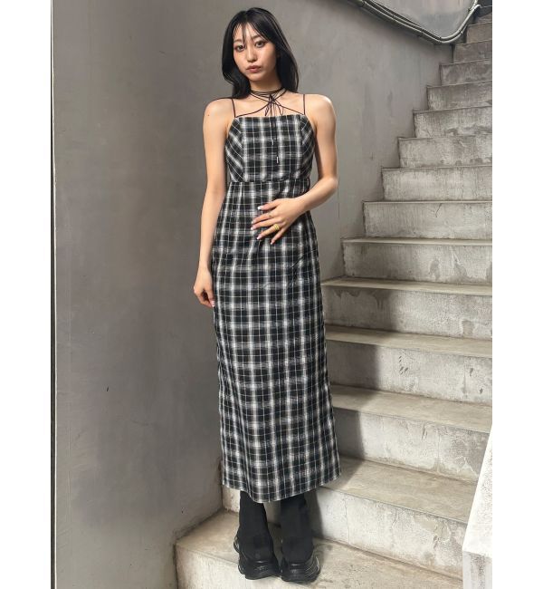 MURUA「2WAYチェックキャミワンピース」|ワンピース|