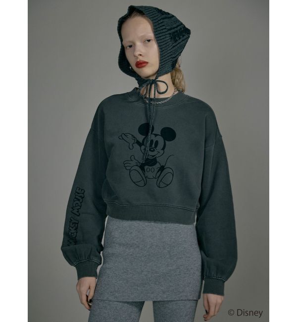 MURUA「【ミッキーマウス】フロッキーデザインスウェット」|スウェット・ジャージ|