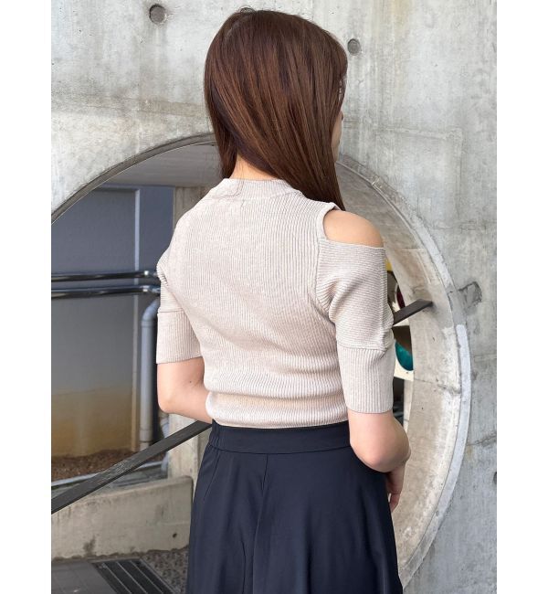 MURUA「ZIPカシュクールハーフニット」|ニット・セーター|