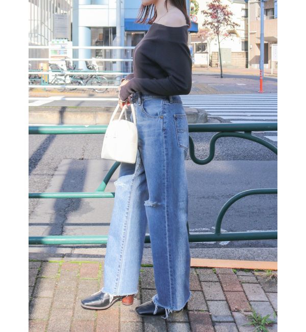 Ungrid「オフショルデザインロングスリーブTee」|Tシャツ・カットソー|