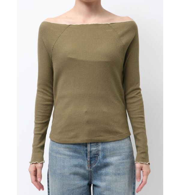 Ungrid「オフショルデザインロングスリーブTee」|Tシャツ・カットソー|