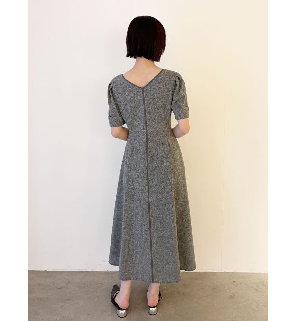 LAGUNAMOON「フロントジップVネックフレアワンピース」|ワンピース|