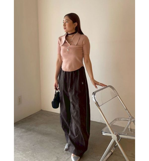 LAGUNAMOON「カラーネックラインニットプルオーバー」|ニット・セーター|