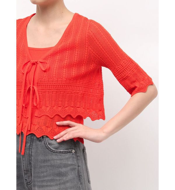 LAGUNAMOON「スカラップヘムレースニットアンサンブル」|ニット・セーター|