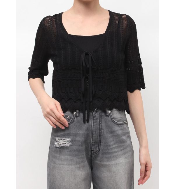 LAGUNAMOON「スカラップヘムレースニットアンサンブル」|ニット・セーター|