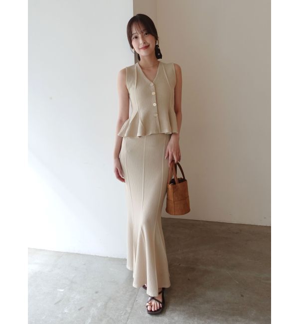 LAGUNAMOON「ペプラムノースリニットトップス」|ニット・セーター|