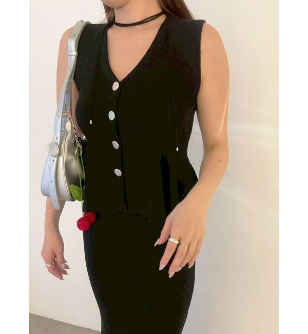 LAGUNAMOON「ペプラムノースリニットトップス」|ニット・セーター|