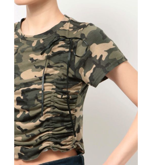 EVRIS「カモフラリボンショートTシャツ」|Tシャツ・カットソー|