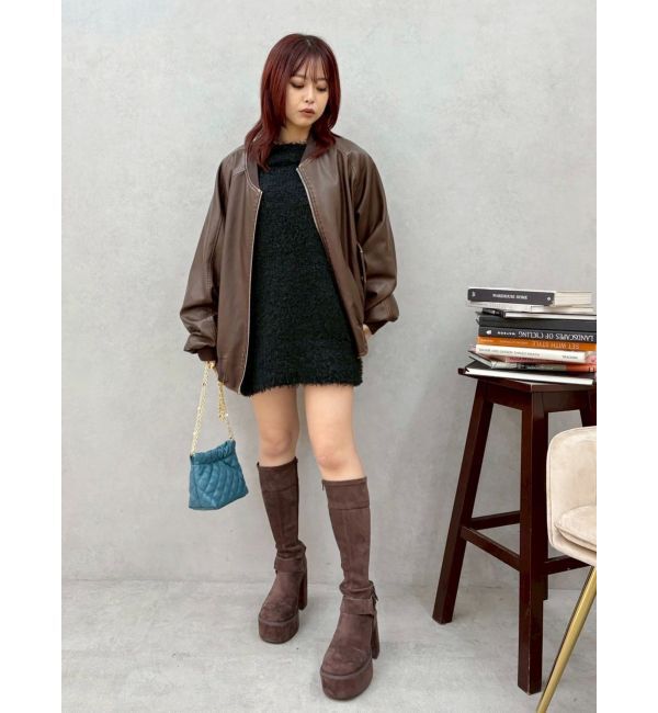 EVRIS「リボンオフショルニットワンピース」|ワンピース|