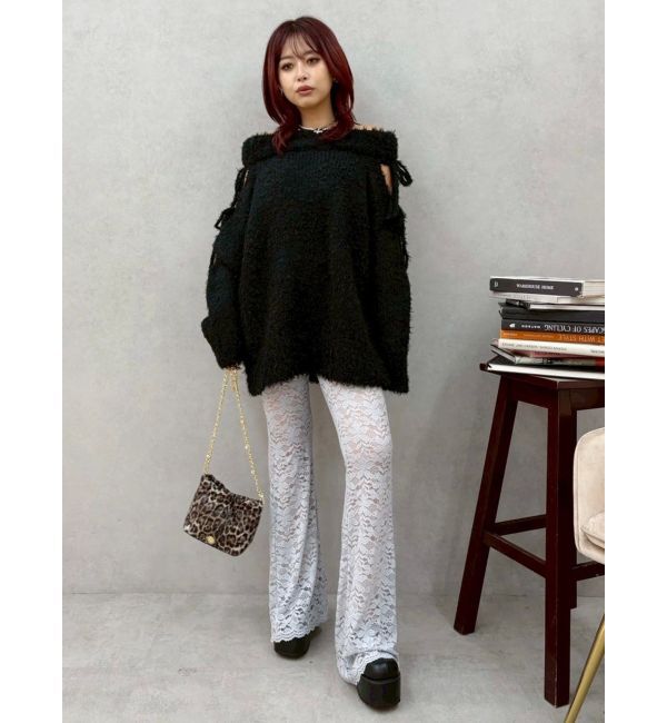 EVRIS「リボンオフショルニットワンピース」|ワンピース|