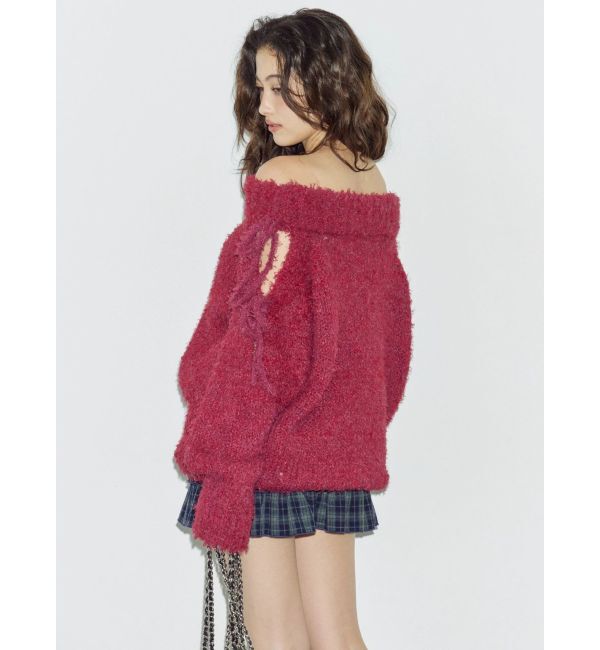 EVRIS「リボンオフショルニットワンピース」|ワンピース|