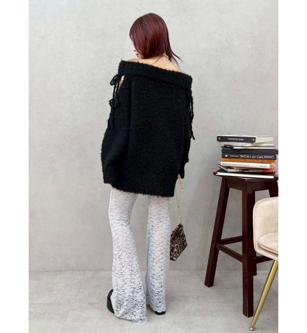 EVRIS「リボンオフショルニットワンピース」|ワンピース|