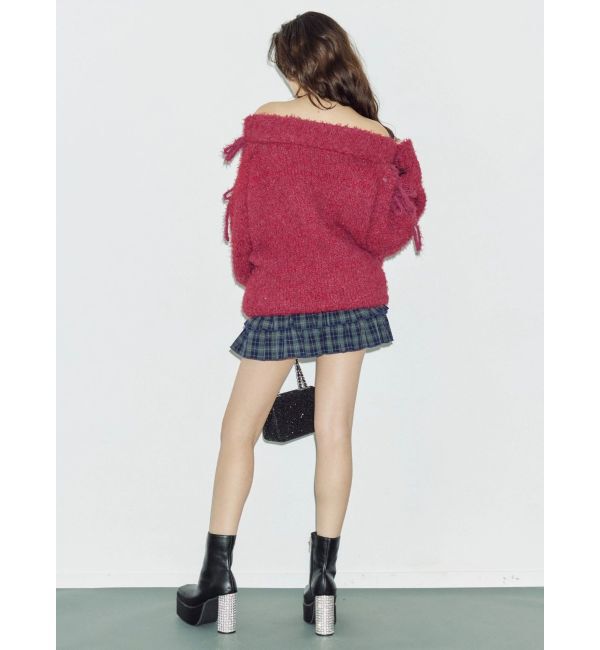 EVRIS「リボンオフショルニットワンピース」|ワンピース|