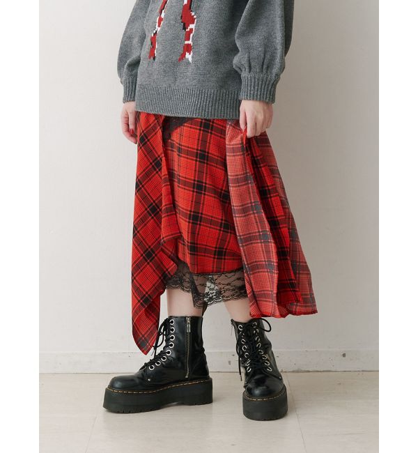 jouetie「アシメヘムスカート」|スカート|レッド