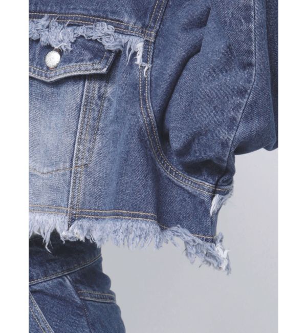 jouetie「ワイドクロップドフリンジGジャン【セットアップ対応】」|ブルゾン・スタジャン|