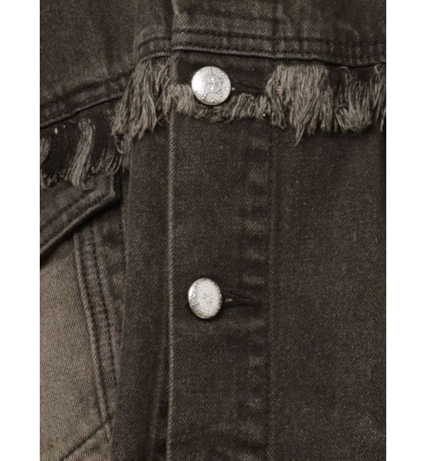 jouetie「ワイドクロップドフリンジGジャン【セットアップ対応】」|ブルゾン・スタジャン|