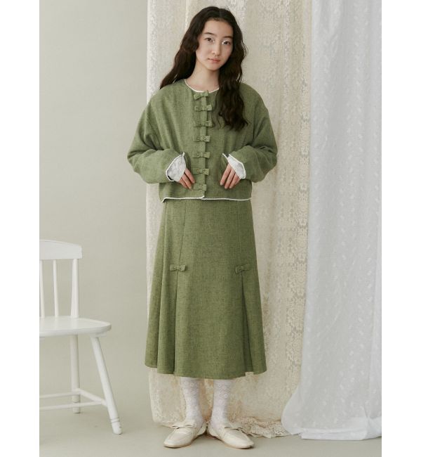 merry jenny「リボンプリーツミディスカート【セットアップ着用可能】」|スカート|