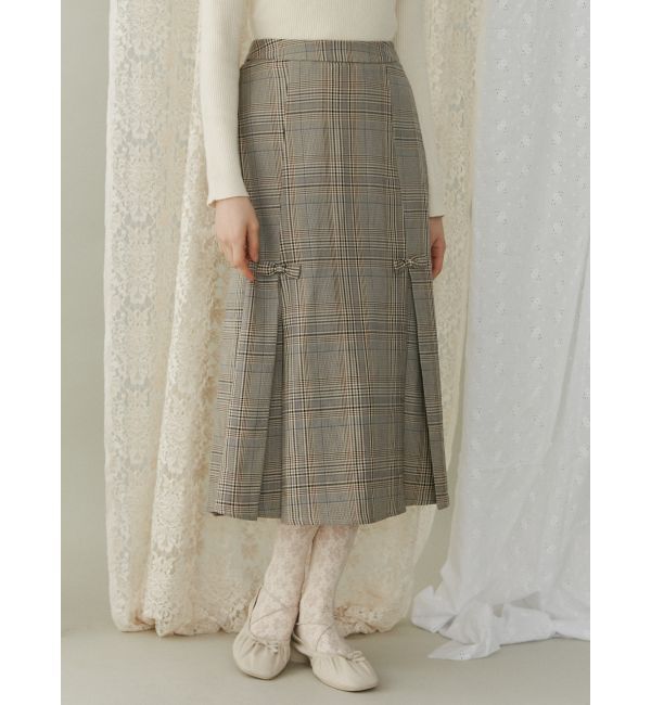 merry jenny「リボンプリーツミディスカート【セットアップ着用可能】」|スカート|ミックス