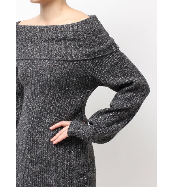 GYDA「2WAYオフショルラメニットチュニック」|チュニック|