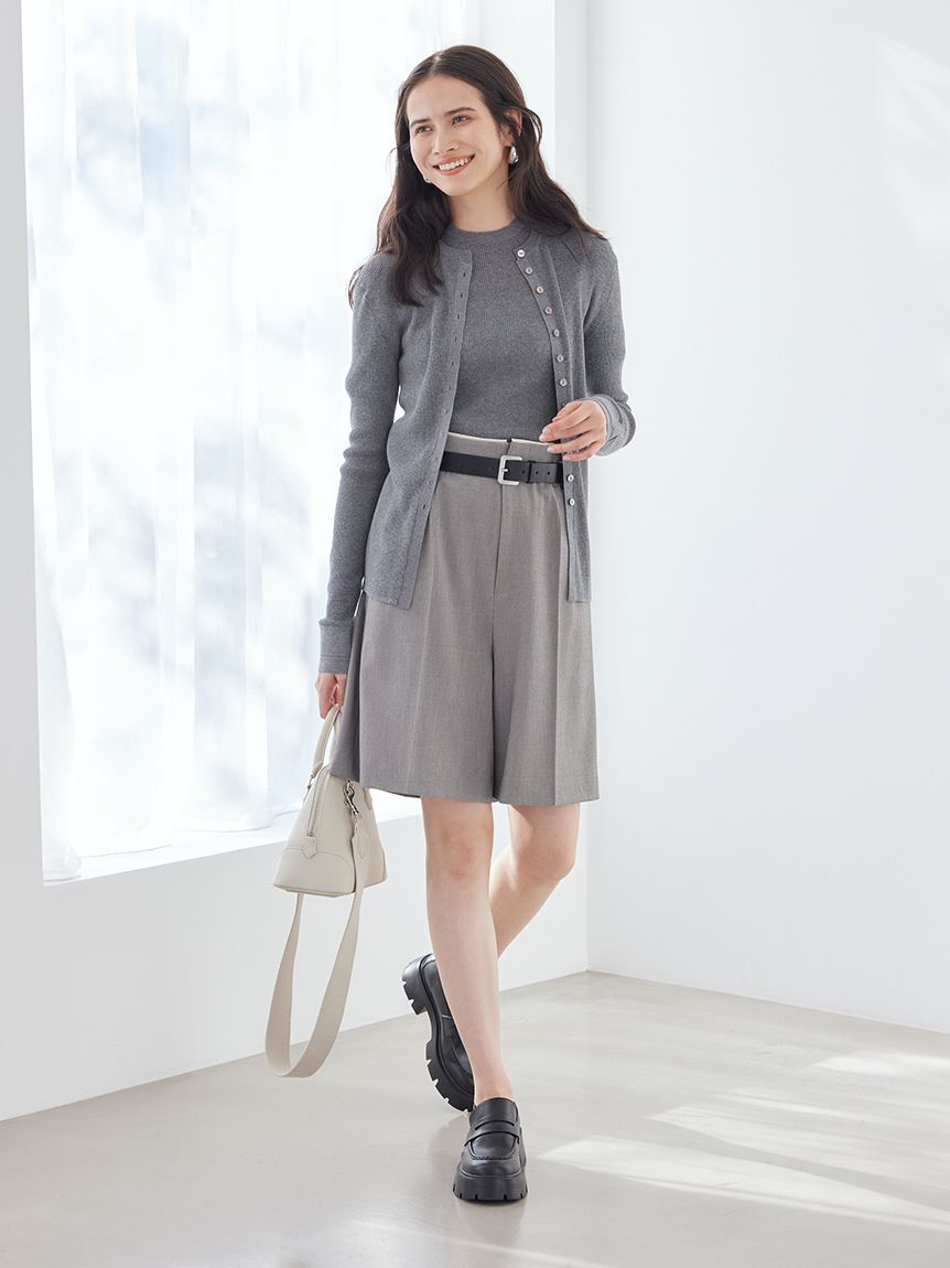 Mila Owen「UVケアシアーリブニットカーディガン」|カーディガン|