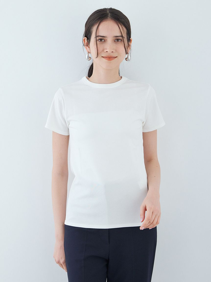Mila Owen「ソフトタッチ半袖Ｔシャツ」|Tシャツ・カットソー|WHT