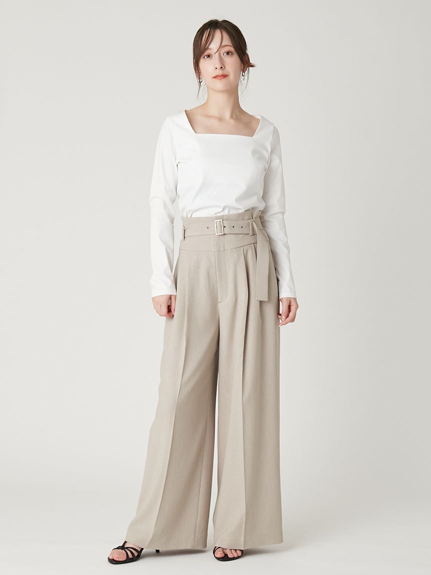 FRAY I.D「スクエアネックTシャツ／接触冷感」|Tシャツ・カットソー|