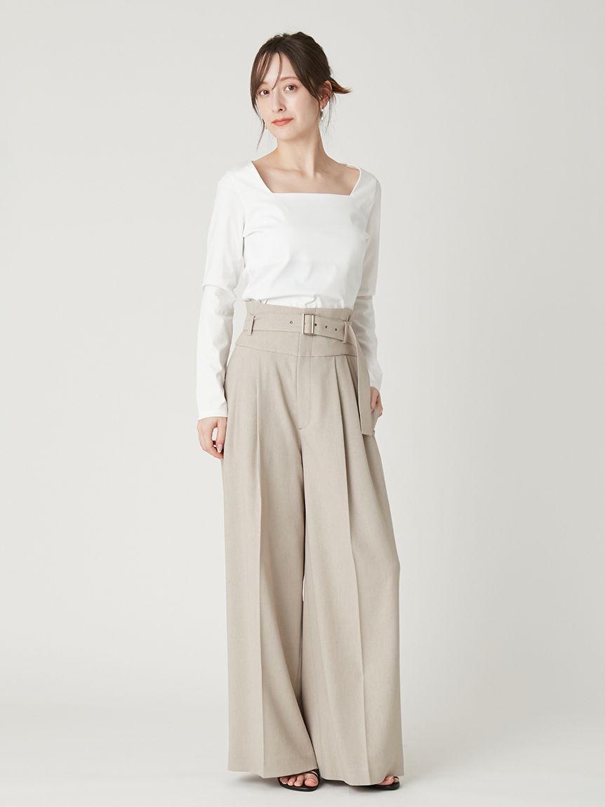 FRAY I.D「スクエアネックTシャツ／接触冷感」|Tシャツ・カットソー|