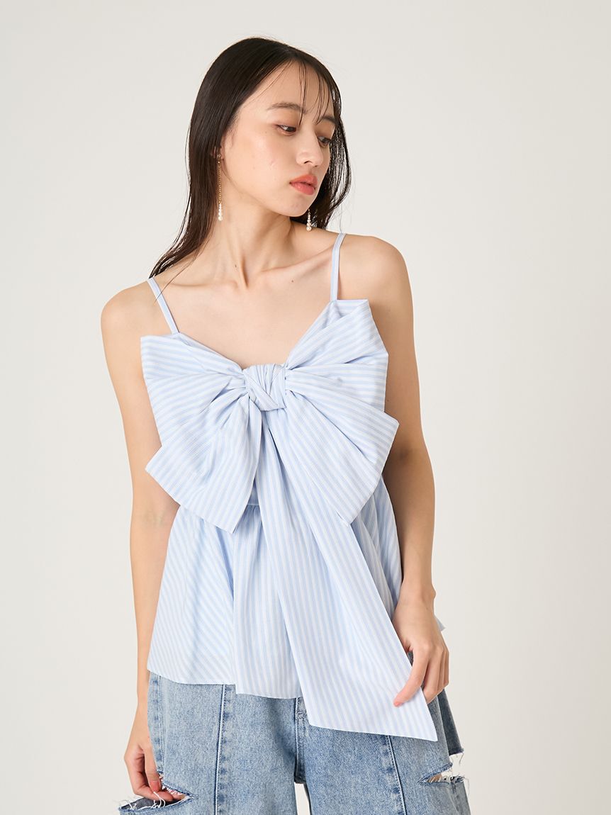 FRAY I.D「リボンペプラムキャミトップス」|キャミソール|