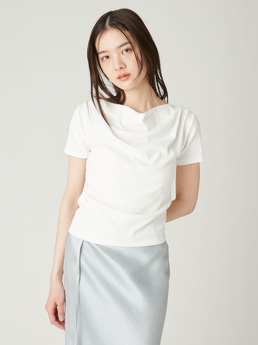 FRAY I.D「ドレープネックオフショルカットソー／ウォッシャブル」|Tシャツ・カットソー|