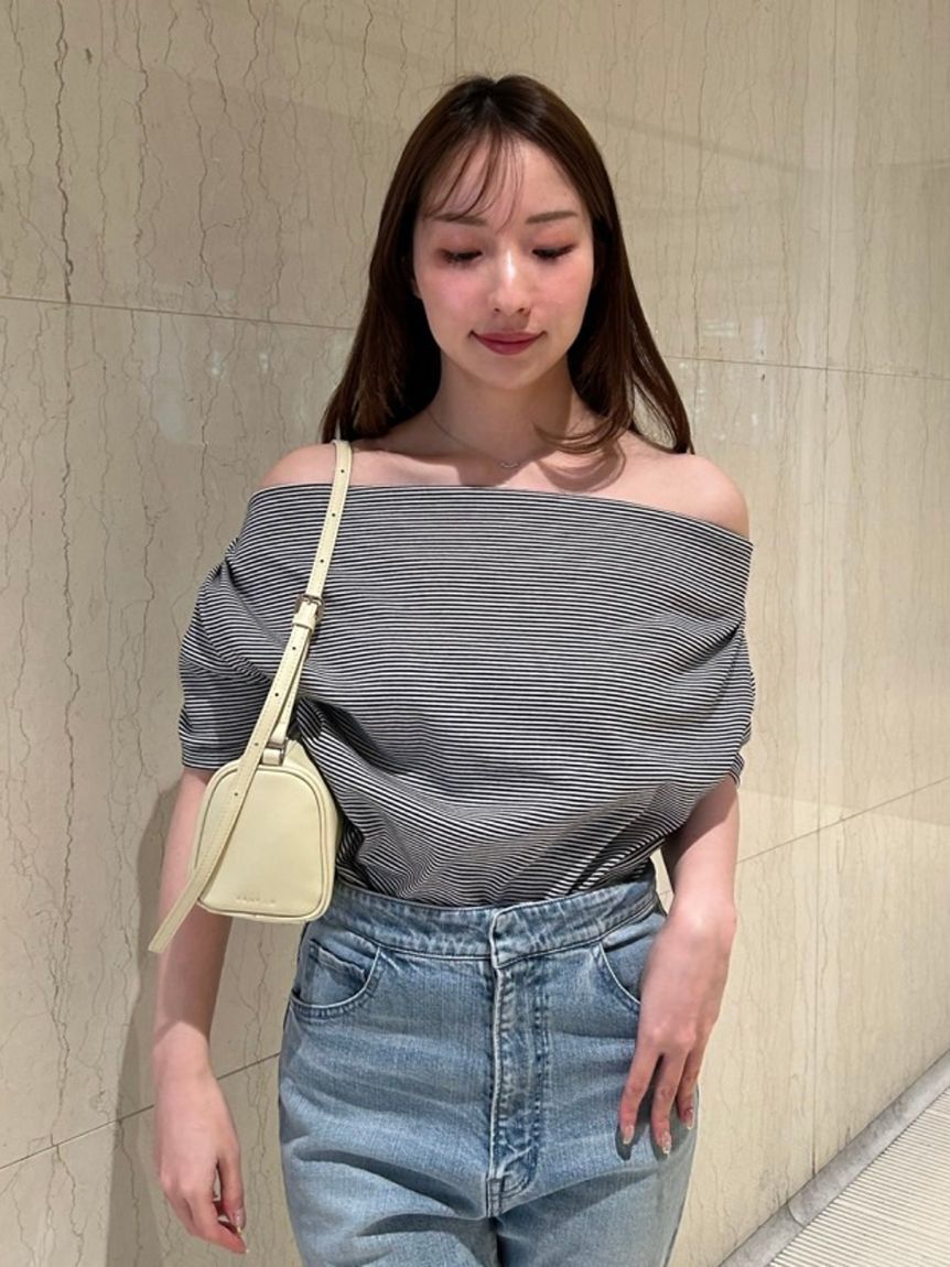 FRAY I.D「ドレープネックオフショルカットソー／ウォッシャブル」|Tシャツ・カットソー|