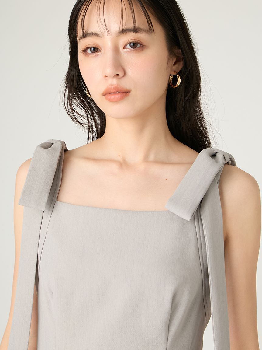 FRAY I.D「【WEB限定】リボンペプラムトップス／ウォッシャブル」|シャツ・ブラウス|