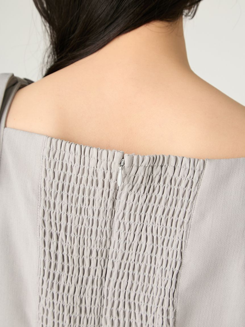 FRAY I.D「【WEB限定】リボンペプラムトップス／ウォッシャブル」|シャツ・ブラウス|