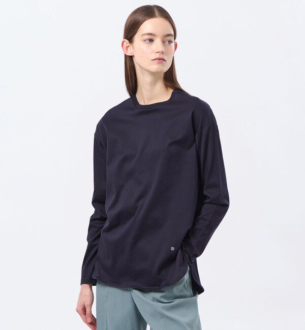 MACKINTOSH PHILOSOPHY「ラウンドヘムシルケットカットソー」|Tシャツ・カットソー|ネイビー