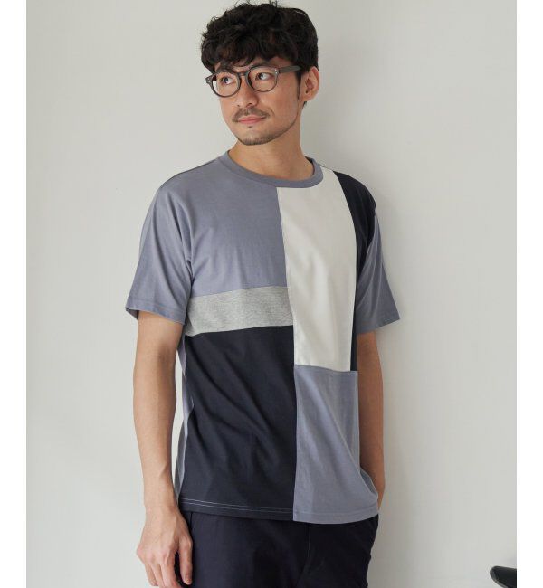 ikka「TRツイル切り替えTシャツ」|Tシャツ・カットソー|