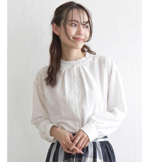 ikka「襟フリル2WAYブラウス」|シャツ・ブラウス|